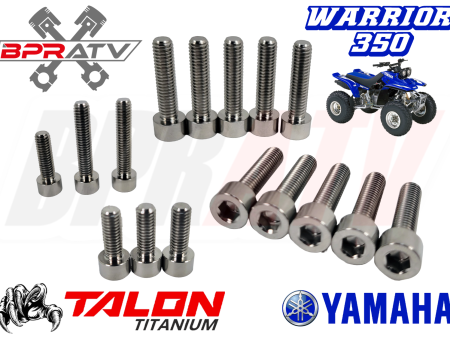 Yamaha Warrior 350 YFM350X YFM 350X TITANIUM Crankcase Engine Bolt Screw Kit Set Online now