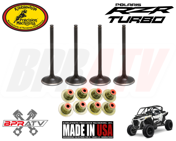 Polaris RZR XP Turbo OEM Kibblewhite Head Replacement INTAKE Valves & RED Seals Discount