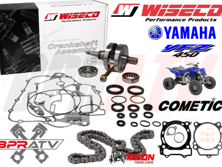 YFZ450 YFZ 450 Wiseco Crank Crankshaft Seals Cometic Gaskets Motor Rebuild Kit Cheap