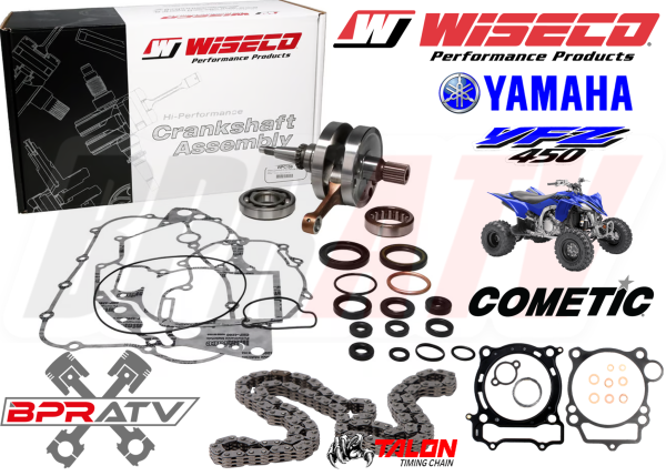 YFZ450 YFZ 450 Wiseco Crank Crankshaft Seals Cometic Gaskets Motor Rebuild Kit Cheap