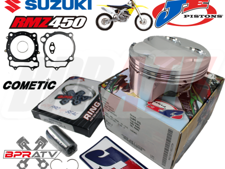 05 06 07 Suzuki RMZ450 RMZ 450 98mm 12.8:1 JE Pump Piston Cometic Top Gasket Kit on Sale