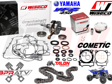 YFZ450 YFZ 450 95mm Stock Bore Pump Gas Wiseco Piston Crank Motor Rebuild Kit BP For Discount