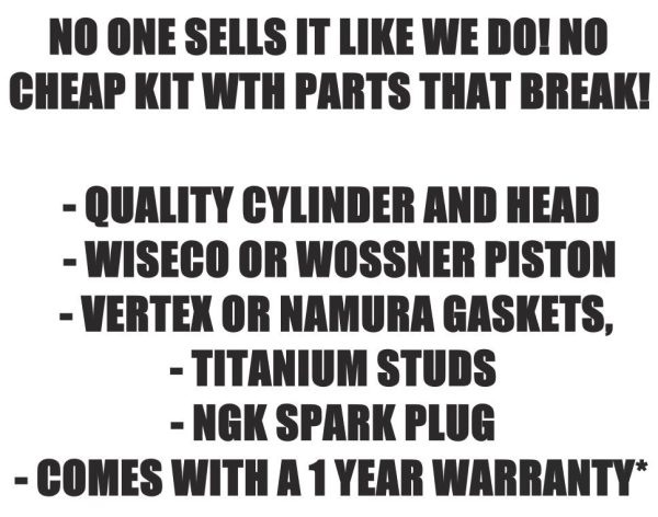 Suzuki LT80 LT 80   KFX80 Top End Rebuild Kit Wiseco Vertex Titanium Studs Redo For Sale