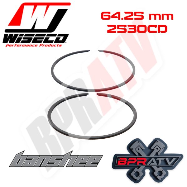 Banshee 350 64.25 mm Bore Wiseco Piston Rings Rebuild Set 2530CD 1 (Set of One) For Sale