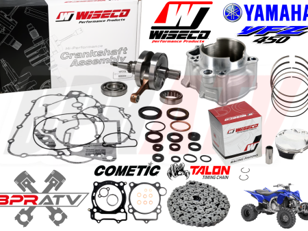 YFZ450 YFZ 450 479cc 98mm Big Bore 12.5 WISECO Piston Crank Rebuild Kit Cometic Fashion