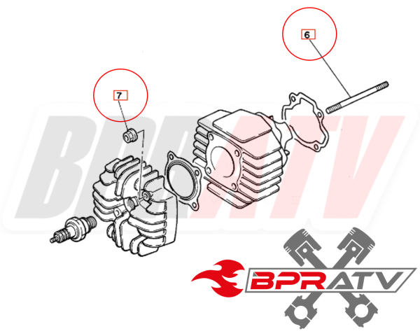 Yamaha PW50 PW 50 Y-Zinger TITANIUM Cylinder Head Stud Kit Studs Cylinder Bolts Sale